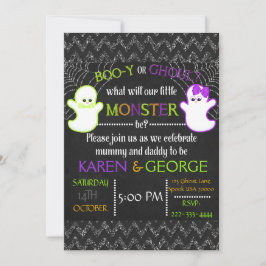 Boo-y of Ghoul Halloween Gender onthullen Invite Kaart