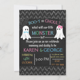 Boo-y of Ghoul Halloween Gender onthullen Invite Kaart