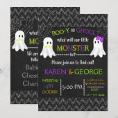 Boo-y of Ghoul Halloween Gender onthullen Invite Kaart (Voorkant / Achterkant)