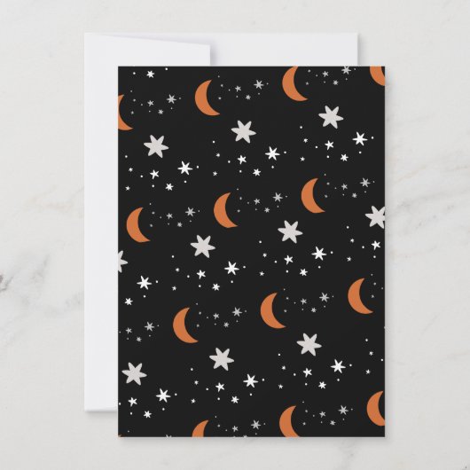 Boo Y of Ghoul Halloween Gender onthulling Baby sh Kaart (Achterkant)