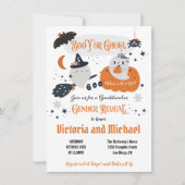 Boo Y of Ghoul Halloween Gender onthulling Baby sh Kaart (Voorkant)