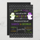 Boo-y of Ghoul Halloween Genderonthulling Uitnodig Kaart (Voorkant / Achterkant)