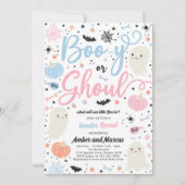 Boo-y of Ghoul Halloween Ghost Gender Reopenbaarma Kaart (Voorkant)