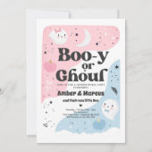 Boo-y of Ghoul Halloween Ghost Gender Reopenbaarma Kaart (Voorkant)