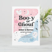 Boo-y of Ghoul Halloween Ghost Gender Reopenbaarma Kaart (Staand voorkant)