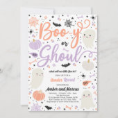 Boo-y of Ghoul Halloween Ghost Gender Reopenbaarma Kaart (Voorkant)