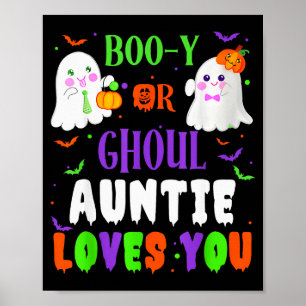 Boo-y Of Griezeltante Houdt Van Jou Boo Halloween Poster