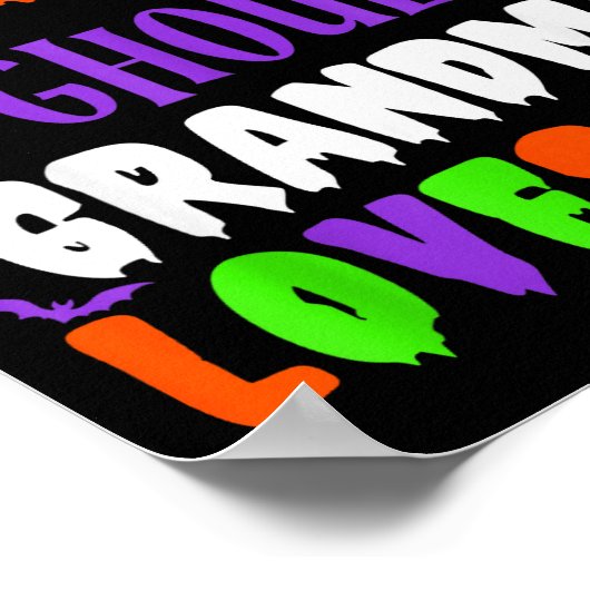 Boo-y Or Ghoul Grandma Loves You Boo Halloween Bab Poster (Hoek)