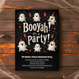 Boo Ya Halloween Schattige Ghosts Booyah Kostuumfe Kaart