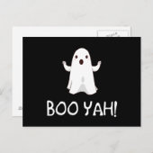 Boo Yah Funny Halloween Ghost Briefkaart (Voorkant / Achterkant)