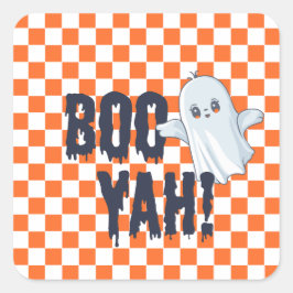 Boo-yah geest vierkante sticker
