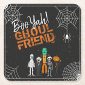 Boo Yah Ghoul Friend Halloween ID684 Kartonnen Onderzetters (Voorkant)