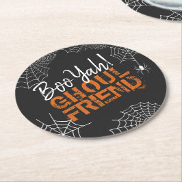 Boo Yah Ghoul Friend Halloween ID684 Ronde Kartonnen Onderzetter
