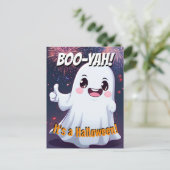 Boo-yah, het is een grappige Halloween-geest Briefkaart (Staand voorkant)
