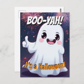 Boo-yah, het is een grappige Halloween-geest Briefkaart (Voorkant / Achterkant)