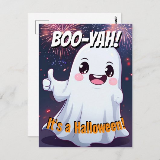 Boo-yah, het is een grappige Halloween-geest Briefkaart (Voorkant / Achterkant)