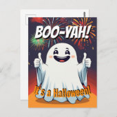 Boo-yah Het is een grappige Halloween-geest Briefkaart (Voorkant / Achterkant)