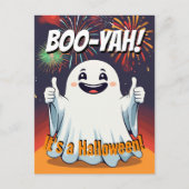 Boo-yah Het is een grappige Halloween-geest Briefkaart (Voorkant)
