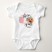 Boo Y'all gepersonaliseerde Halloween Romper (Voorkant)
