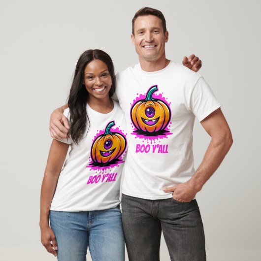 Boo Y'All, griezelig schattig Halloween-ontwerp T-shirt (Unisex)
