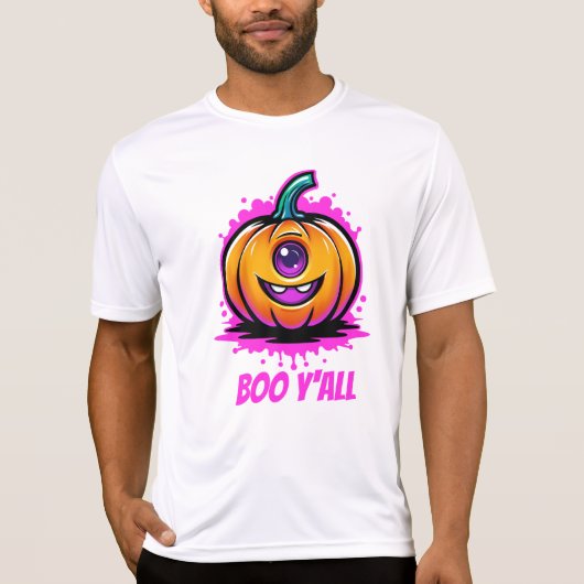 Boo Y'All, griezelig schattig Halloween-ontwerp T-shirt (Voorkant)
