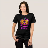 Boo Y'All, griezelig schattig Halloween-ontwerp Tri-Blend Shirt (Voorkant volledig)