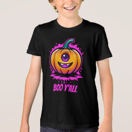 Boo Y'All, griezelig schattig Halloween-ontwerp Tri-Blend Shirt