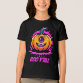 Boo Y'All, griezelig schattig Halloween-ontwerp Tri-Blend Shirt (Voorkant)