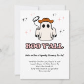 Boo Y'all Groovy Halloween Feestuitnodiging Kaart (Voorkant)