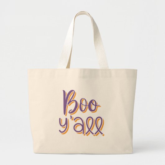 Boo Y'all Grote Tote Bag (Voorkant)