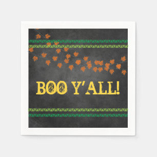Boo Y'all Halloween Familievriendelijke Leuke Herf Servet