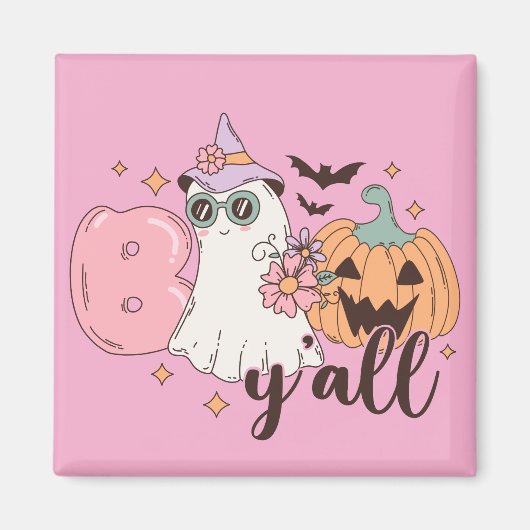 Boo Y'All Halloween Magneet (Voorkant)