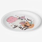 Boo Y'All Halloween Papieren Bordje (Gekanteld)