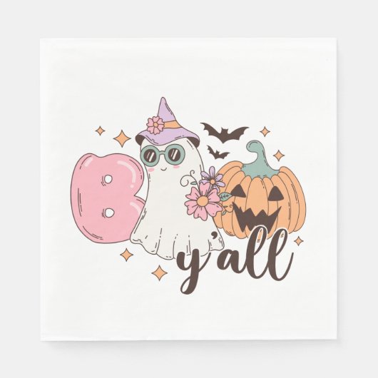 Boo Y'All Halloween Servet (Voorkant)