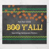 BOO Y'ALL Herfst Fest Halloween Potion Fun Likeurfles Etiket (Enkel label)