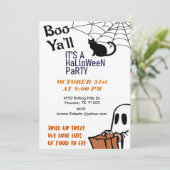 Boo Y'all Schattige Kind Halloween Party Kaart (Staand voorkant)