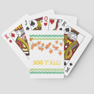 BOO Y'ALL schoolbord verlaat Halloween-plezier voo Pokerkaarten