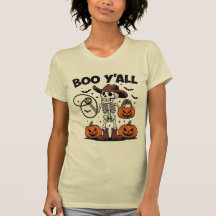 Boo Y'all Skeleton Cowboy Halloween