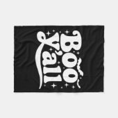 Boo Y'all Southern Retro Halloween Quote Saying Ba Fleece Deken (Voorkant (Horizontaal))