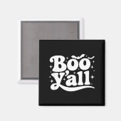 Boo Y'all Southern Retro Halloween Quote Saying Ba Magneet (Voorkant / Achterkant)