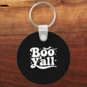Boo Y'all Southern Retro Halloween Quote Saying Ba Sleutelhanger (Voorkant)
