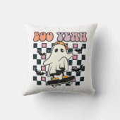 Boo Yeah - Retro Schattige Ghost Skateboard Kussen (Achterkant)