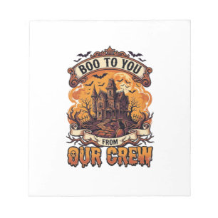 Boo You Our Crew Spukhuis Halloween_1 Notitieblok