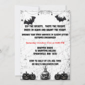 Boo-ze en Bats Gothic Volwassen Halloween Party Kaart (Achterkant)
