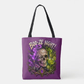 Boo Ze Night Gotische Schedel Cocktail Tas (Achterkant)