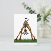 Boo. Zegt Olympia Giraffe. Briefkaart (Staand voorkant)