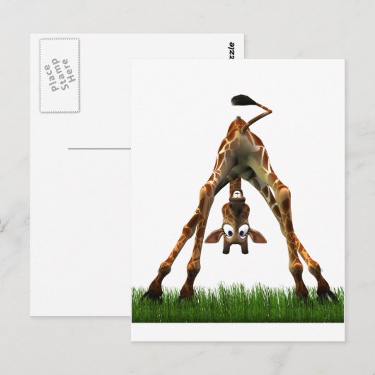 Boo. Zegt Olympia Giraffe. Briefkaart (Voorkant / Achterkant)