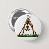 Boo. Zegt Olympia Giraffe Ronde Button 5,7 Cm (Voorkant /achterkant)