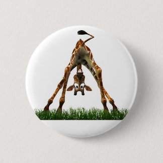 Boo. Zegt Olympia Giraffe Ronde Button 5,7 Cm