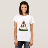 Boo. Zegt Olympia Giraffe. T-shirt (Voorkant volledig)